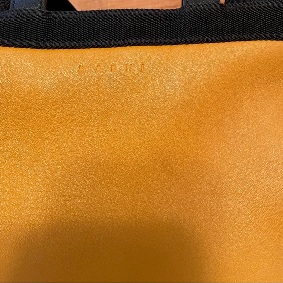 Marni Color‎ Block Leather Parachute Backpack Purse Italy display picture 3
